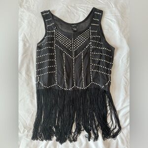Rue21 Sheer Tank Top w/Fringe